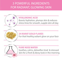 Iba Must Have Dream Glow Sleeping Mask with 24K Gold Overnight Radiant Face Pack For Glowing & Hydrating Skin, Night Gel Mask with Rose Water, Hyaluronic Acid Improve Skin Glow | Halal Certified & Vegan (100g)