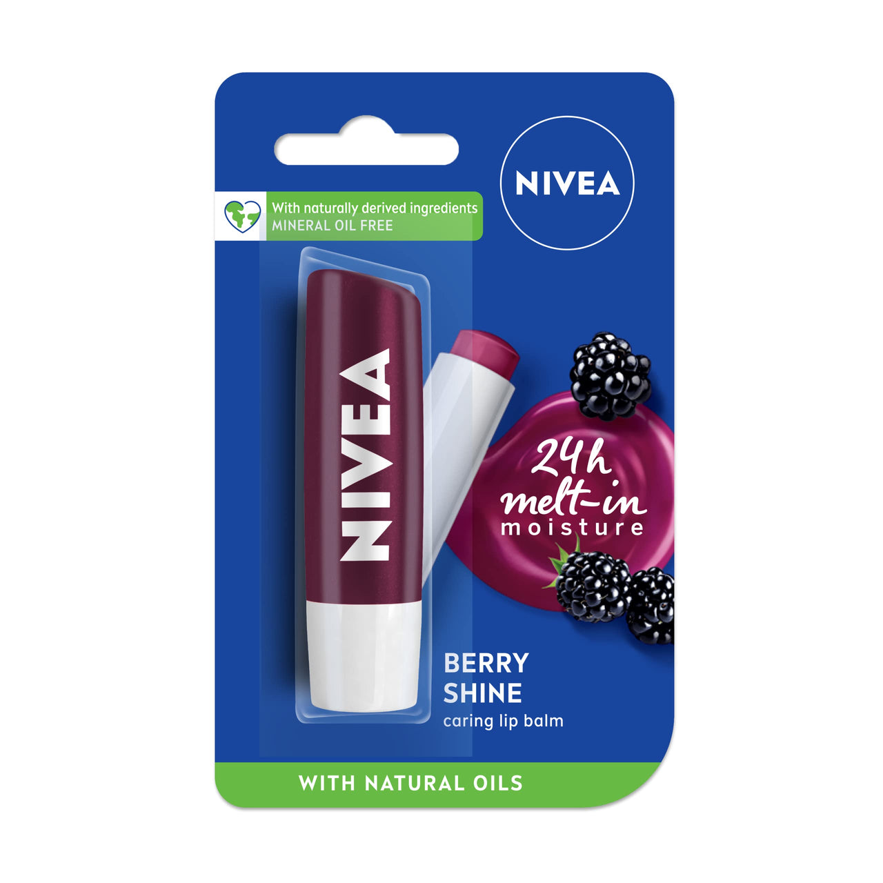 NIVEA Men Crème, Dark Spot Reduction, Non Greasy Moisturizer, Cream with UV Protect, 75 ml & Nivea Lip Balm, Fruity Berry Shine, 4.8G,Purple