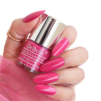 Debelle Gel Nail Polish Tulip Sheen (Dark Pink Nail Paint)|Non Uv - Gel Glossy Finish |Chip Resistant | Seaweed Enriched Formula| Long Lasting|Cruelty And Toxic Free| 8Ml