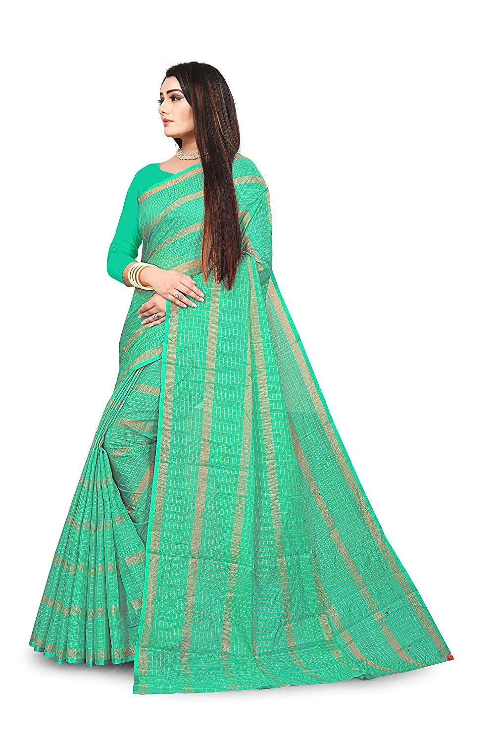 Amazon Brand - Anarva Soft Heavy & Cotton Silk Sarees for women, Beautiful saree free size with unstitched Blouse Piece