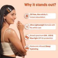 Aravi Organic De-Tan Body Lotion Combo | AHA BHA Body Lotion for Skin Renewal & SPF 50 PA++++ Sunscreen for Tan Protection | Hydrating & Brightening Formula | For Men & Women | 200ml