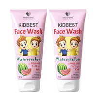 HealthBest Kidbest Face wash for 3-13 Years Kids | Normal Skin, Sensitive Skin & Dry Skin | Tear, Paraben, SLS free | Watermelon Flavor | 100ml (Pack of 2)