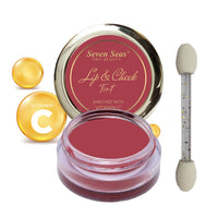 Seven Seas Lips & Cheek Tint Combo Pack of 2 | Matte Natural Blush for Women | Lip Tint with Vitamin E | Nourishing Cheek Tint (Hippie Pink)
