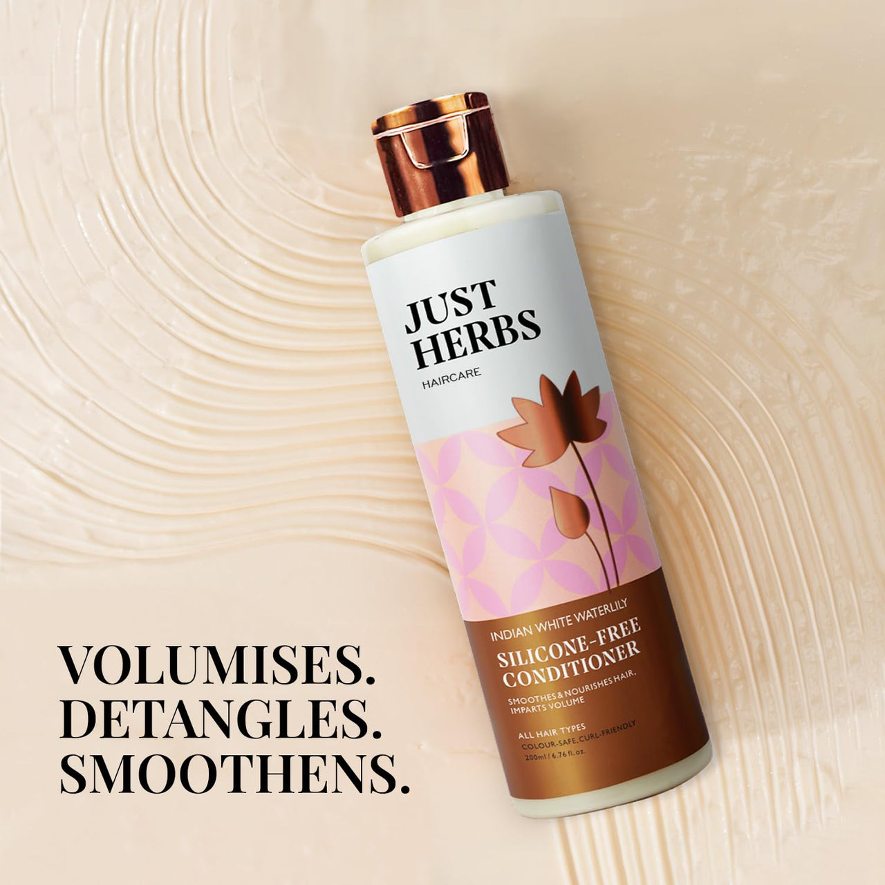 Just Herbs Kumuda Indian White Water Lily Conditioner For All Type Of Hair, 200 Ml (Parabens And Sls Free), 1 Count