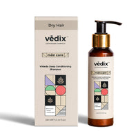 Vedix Ayurvedic Shampoo for Dry and Frizzy Hair, Vikleda Deep Conditioning Customized Sulfate Free Men Shampoo with Wheat Germ, Jojoba & Yashtimadhu, 100 ml