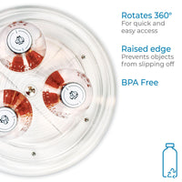 iDesign Recycled Plastic Lazy Susan Turntable Organizer Pantry, Bathroom, General Storage and More, The Linus Collection, 9