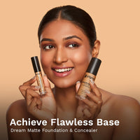 Pilgrim Full Coverage Dream Matte Liquid Concealer 7.3ml | Concealer for Dark Circles with Australian Kakadu Plum & Hyaluronic Acid | Crease resistance & Lightweight | All Day Coverage | Shade Almond