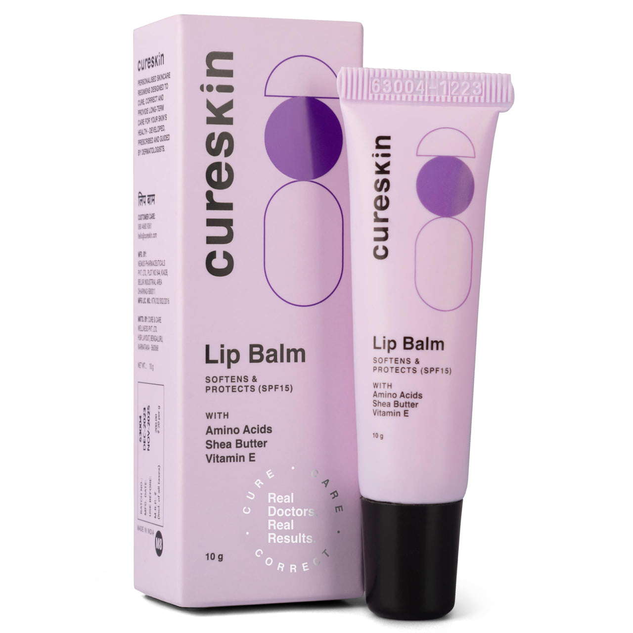 Cureskin Lip Balm with SPF 15 | Lip Lightening Balm for Dark Lips | Lip Balm for Dark Lips to Lighten