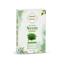 Khadi Omorose Neem Powder 100% Pure & Natural for Skin & Hair Care, Skin Brightening, Fights Dandruff, Controls Excess Oil, Fights Acne and Pimples | 200 Grams | Resealable Zipper Pouch