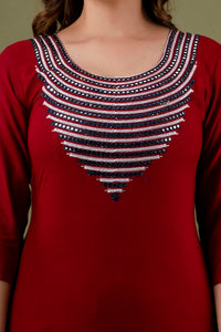 LookMark Womens Cotton Rayon Kurta and Pant Set with Dupatta