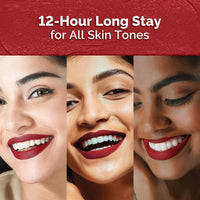 Mamaearth Moisture Matte Longstay Lipstick With Avocado Oil & Vitamin E For 12 Hour Long Stay - 11 Cherry Punch -2 G