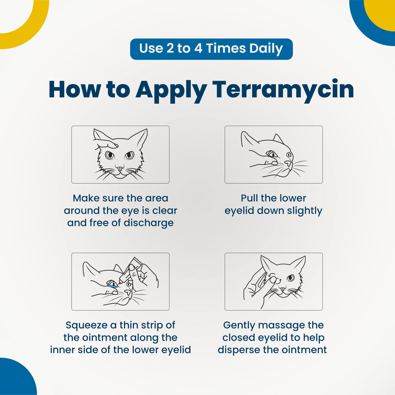 Terramycin Antibiotic Ointment for Eye Infection Treatment in Dogs, Cats, Cattle, Horses, and Sheep, 0.125oz Tube Modern