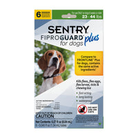 SENTRY PET CARE SENTRY Fiproguard Plus for Dogs, Flea and Tick Prevention for Dogs (23-44 Pounds), Includes 6 Month Supply of Topical Flea Treatments