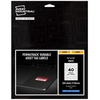 Avery White Asset Tag Labels, 3/4
