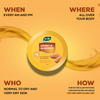 Joy Honey & Almonds Deep Nourishing Moisturizer for Face, Hands & Body (200ml) | Skin Cold Cream with Natural Sunscreen For Glowing Skin | Protects for Dryness & Retains Natural Moisture Balance