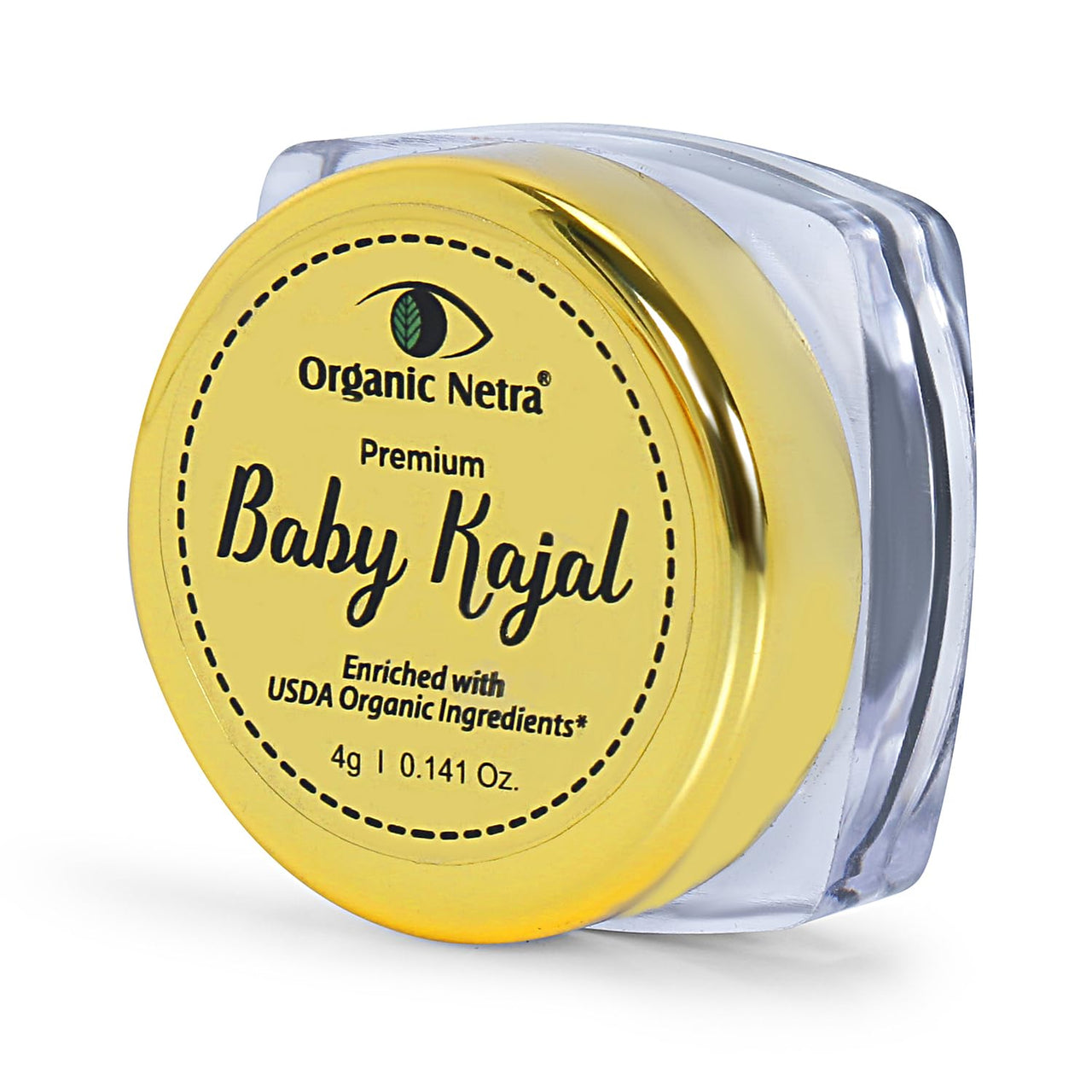 "Organic Netra Baby Kajal 4g for Newborns Water-Resistant Smudgeproof Longlasting Enriched with Natural Organic Ingredients Safe for Sensitive Baby Skin No Harmful Chemicals Matte Finish