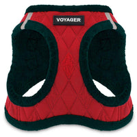 Voyager Step-In Plush Dog Harness  Soft Plush, Step In Vest Harness for Small and Medium Dogs by Best Pet Supplies - Harness (Red Plush), S (Chest: 14.5 - 16