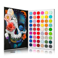 URBANMAC Professional 54 Color Board Eye Shadow Bright Neon Glitter Makeup Pallet Highly Pigmented Powder Eye Shadow, Multicolor, Semi-Matte Finish