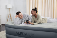 SleepLux Durable Inflatable Air Mattress with Built-in Pump, Pillow and USB Charger King 22
