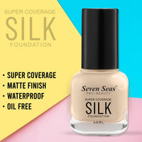 Seven Seas Super Coverage Silk Foundation Matte Finish & Poreless, Blendable Normal to Oily Skin Combination Smooth WIth Flawless Beauty (Skin)