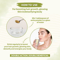 INDUS VALLEY 100% Organic Amla Powder | Indian Gooseberry Powder | Phyllanthus emblica | Natural and Fresh For Healthy Hair (100g*2=200g)