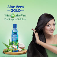 Parachute Advansed Aloe Vera Enriched Coconut Hair Oil Gold | 5X Aloe Vera | Makes Hair Sooperr Soft | 225ml