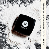 SUGAR Cosmetics All Set To Go Translucent Powder For Face | Setting Loose Powder For Face | Lightweight & Long Lasting | Matte Finish | Lasts Upto 8 Hrs | 7Gm, White