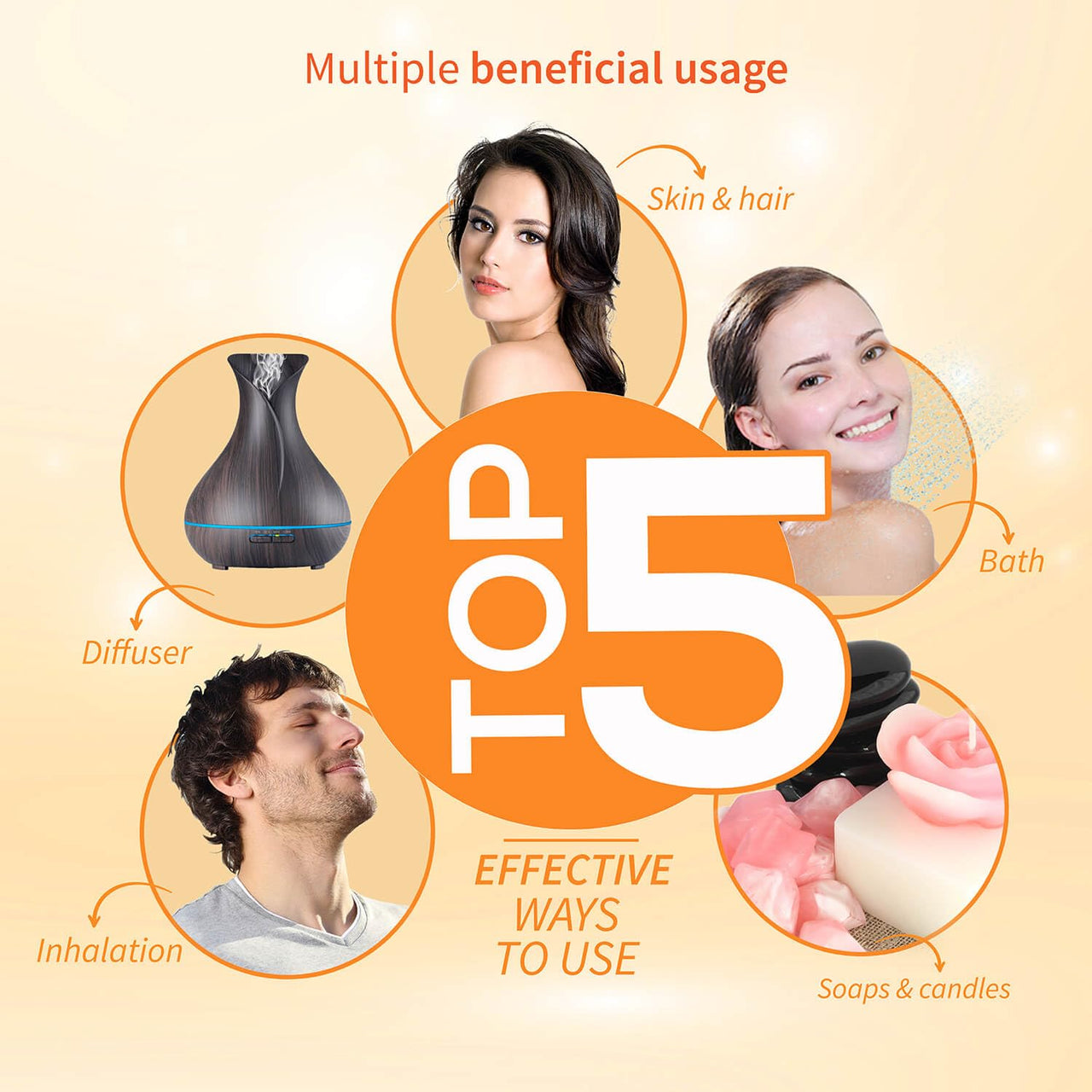 Grapefruit essential oil | For Healthy Skin & Hair | Pure & Natural Aromatherapy oil 15ml