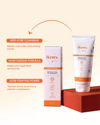 Ikcura Coffee Face Wash with Coffee Extract, Green Tea, Licorice Extract l Deep Cleansing, Acne-Fighting, Exfoliating Skin & Moisturizing, 100ml