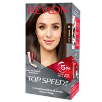 Revlon Top Speed Hair Color for Women Brownish Black| 100% Grey Coverage in just 5 Minutes | Ammonia Free, Easy Application and Intense Conditioning