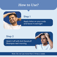 Man Matters Anti Dandruff Shampoo 100ml & Removal Lotion 60ml | Removes Heavy Dandruff, Reduces Flakes & Relieves Scalp Irritation | Kit for Stage 2 Dandruff