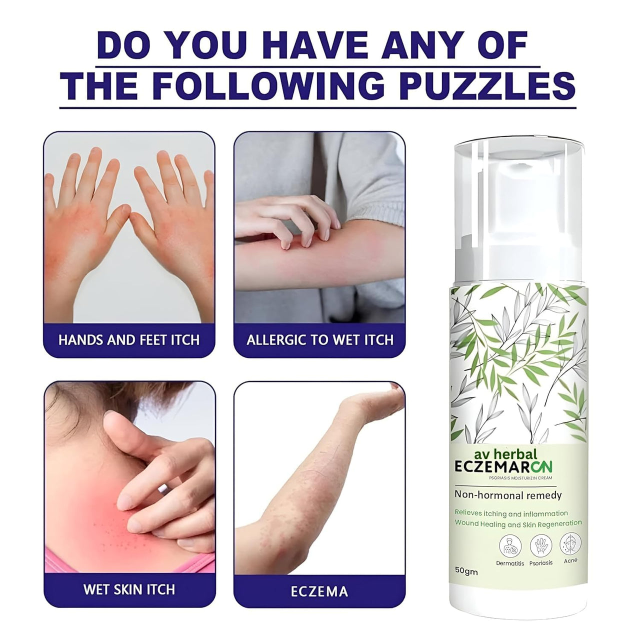 Av Herbal Skin Care Cream - Herbal Formula for Nourished & Healthy Skin - Soothing & Moisturizing - For Men & Women - 50g Tube - Natural Ingredients - Made in India (Pack of 2)