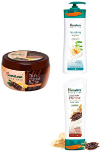 Himalaya Rich Cocoa Butter Body Cream, 200ml & Nourishing Body Lotion, 400ml & Herbals Cocoa Butter Intensive Body Lotion, 200ml