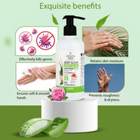Ayouthveda Deep Clean Gentle Hand Wash | With Neem, Aloe Vera, Tulsi & Lotus | Gently Cleanses & Moiusturizes Hands | Germ Protection Formula Without Any Harsh Chemicals (Pack Of 1; 300ml)