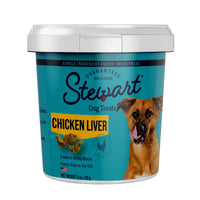Stewart Freeze Dried Dog Treats, Chicken Liver, Grain Free & Gluten Free, 3 Ounce Resealable Tub, Single Ingredient, Made in USA, Dog Training Treats