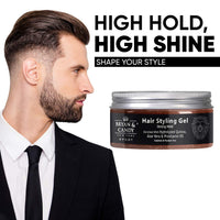 Bryan & Candy NewYork Lion Series Hair Styling Gel For Strong Hold - 100 gm, Enriched with Hydrolyzed Quinoa, Aloe Vera & Pro Vitamin B5