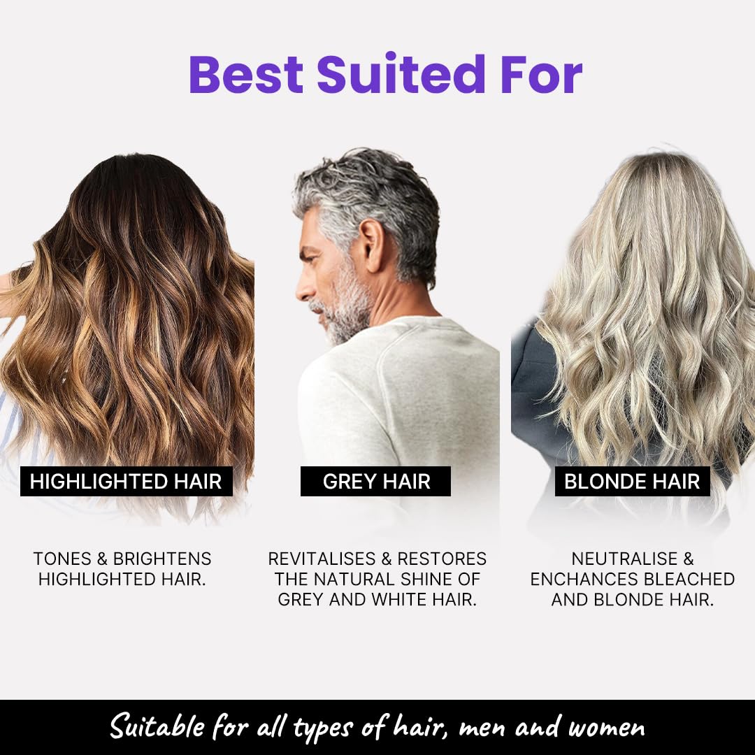 2.Oh! Italian Anti Yellow Shampoo | Purple Shampoo for Coloured, Highlighted, Blonde Hair | Neutralising Hair Toner for Bleached Hair | Blue Shampoo for Grey Hair | With Argan Oil for Dry Frizzy Hair