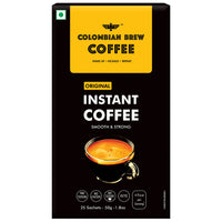 Colombian Brew Pure Instant Coffee Powder, Smooth & Strong 50g (Pack of 2)