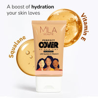 Mila Beauté Perfect Cover Cc Cream With Spf 24+ I Light Makeup With Natural Coverage & Dewy Finish I Skin Tint With Squalene I Hydrate & Brighten Skin | Conceal Dark Spots (25ml, Biscuit Spread)