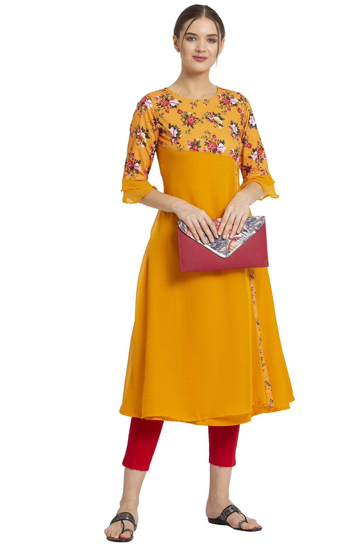 ALC Creation Women's  Crepe A-line Kurta