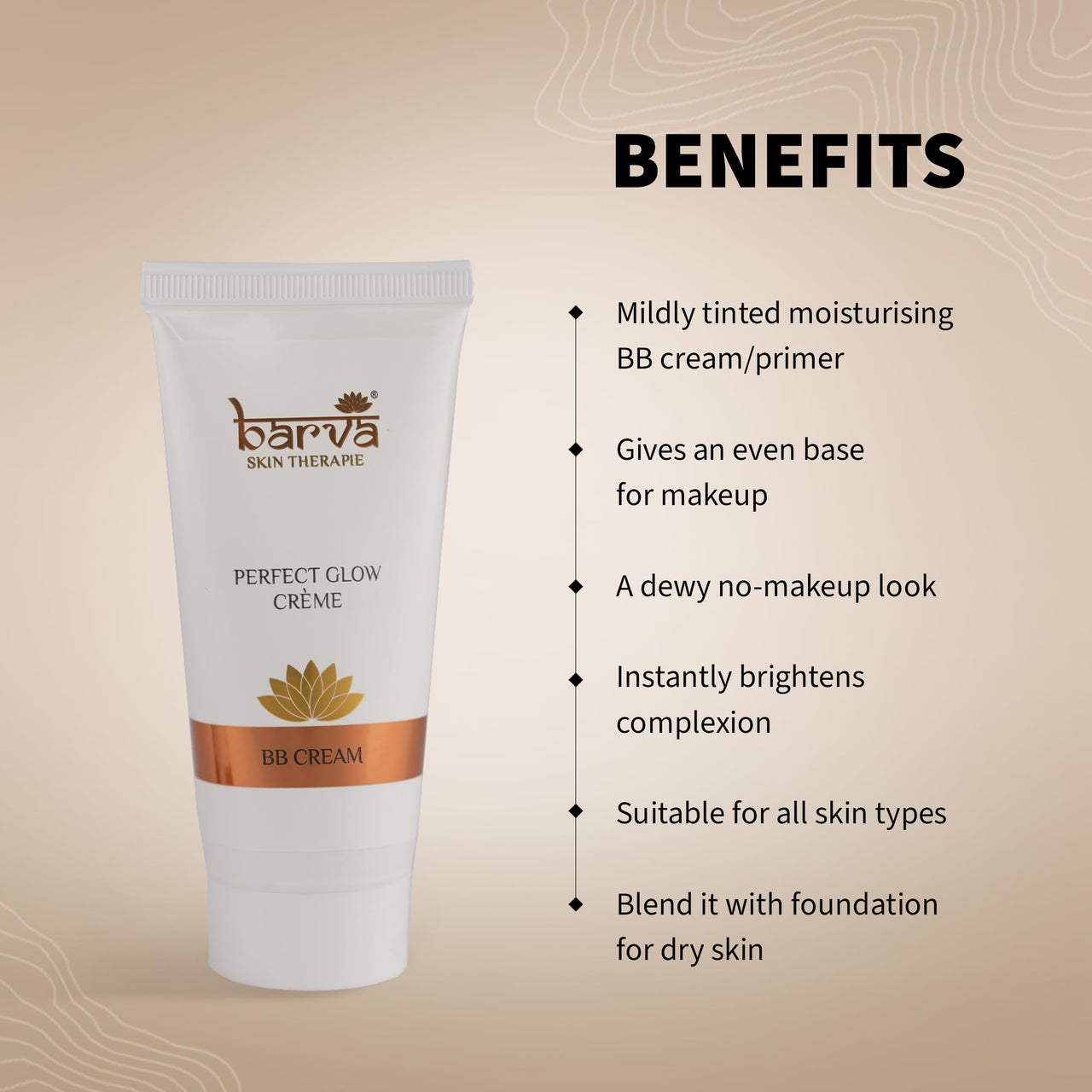 Barva Perfect Glow Creme Sun Protective, Long Lasting, Lightweight BB Cream, 10 ml.