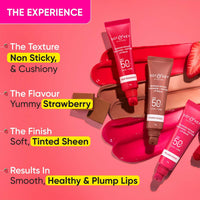 DOT & KEY Ceramide&Peptide Barrier Repair Lip Balm Spf 50,Pa+++|Red Romance|Uva/Uvb Lip Protection|Soft Tinted Lip Moisturizer|Boosts Collagen&Instantly Plumps Lip|Prevents Pigmentation|10Gm,1 Count