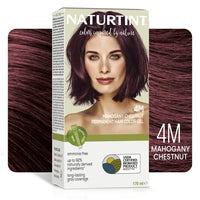 Naturtint Permanent Hair Colour Gel Mahogany Brown 4M | For Optimal Scalp Care | Long Lasting Hair Colour | Ammonia Free Vegan | No Parabens | Enriched with Olives & Organic Shea Butter
