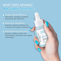 Glamveda 1% Copper peptide with Multi peptide & Hyaluronic acid Advance Age Support Face Serum | Reduces signs of ageing, Boosts collagen | Restores youthfull glow | All Skin Types