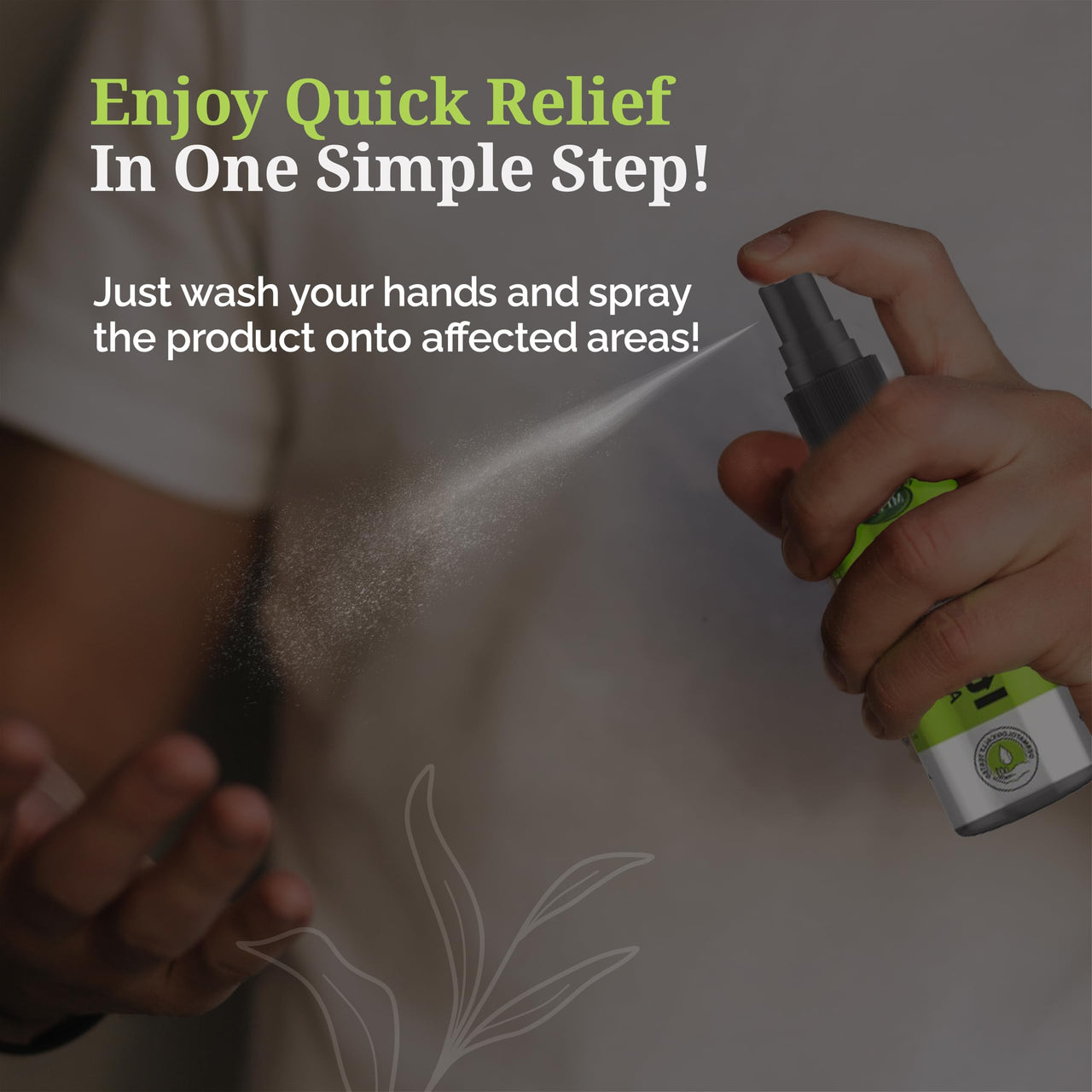 Itchstop® Anti-Fungal Spray | Hands Free | Instant Relief from Itching, Ringworm, Eczema, Redness, Chafing, Jock Itch, Athlete's Foot | Ayurvedic, Safe for Men & Women, Daily Use, 35ml - Pack of 2