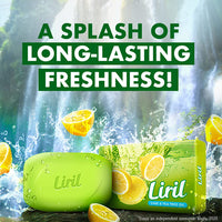 Liril Lime and Tea Tree Oil Bath Soaps: Refreshing Bathing Soaps with Freshness of Lemon - Paraben and Sulphate Free Soap Bar, 125 g (Buy 3 Get 1) (Pack of 2)