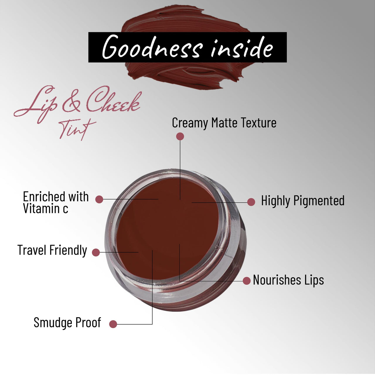 Seven Seas Lips & Cheek Tint Combo Pack of 2 | Matte Natural Blush for Women | Lip Tint with Vitamin E | Nourishing Cheek Tint (Maroon)