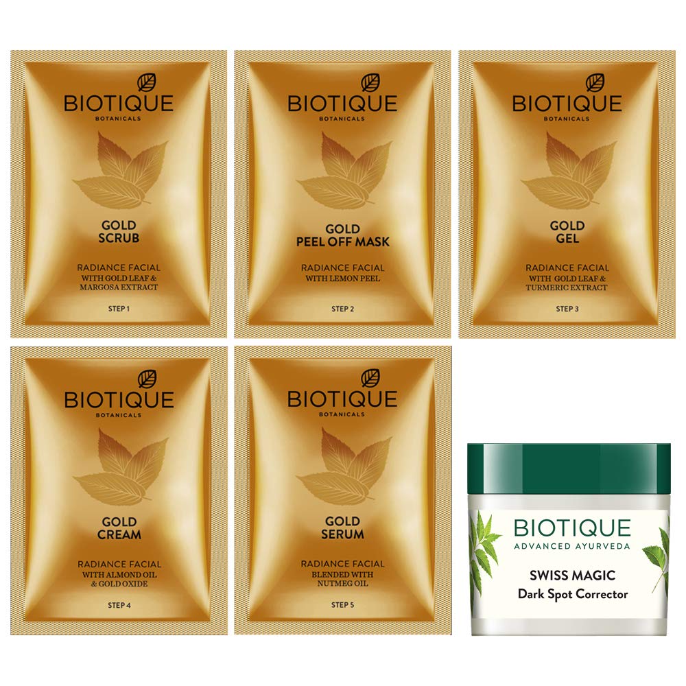 Biotique Bio Gold Radiance Facial Kit, 65 g & Biotique Bio Diamond Facial Kit, 65g
