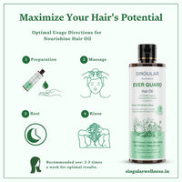 Singular Ever Guard Hair Oil for Men & Women | Hair Growth & Hair Fall Control | Cold-Pressed Blend of Argan, Almond, Bhringraj, Rosemary Oil & Vitamin E - 100 ml
