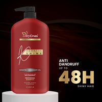 TryOnes Keratin Shampoo for Shiny and Smooth Hair Long Lasting Anti Dandruff Professional Hair Care Up to 48 Hour Protection and Nourishment - 1L
